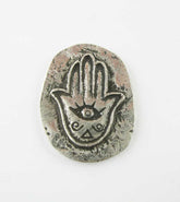 Hamsa-Hand-Taschenstein aus bleifreiem Zinn